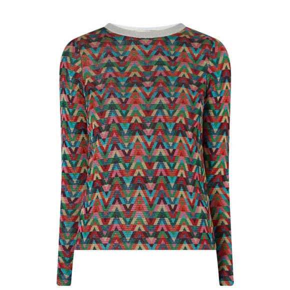 Valentino Garavani logo-woven knitted top